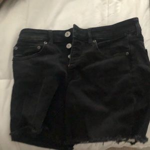 black high waisted shorts